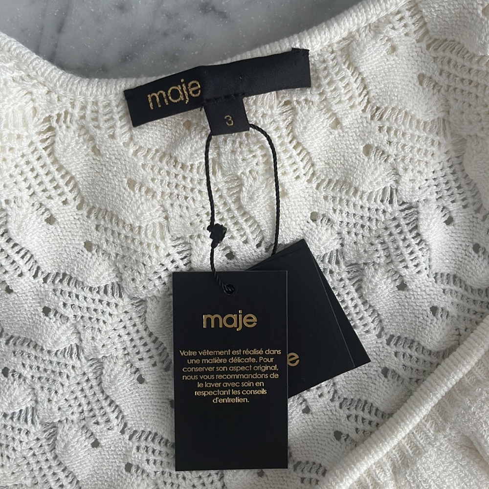 Maje Ruffle Pointelle Knit Tank - Picture 12 of 12